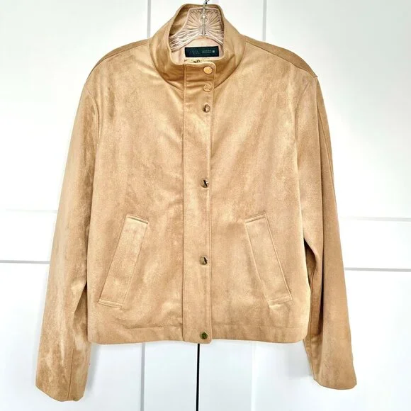 Zara Faux Suede Jacket - Size Small - Picture 5 of 10